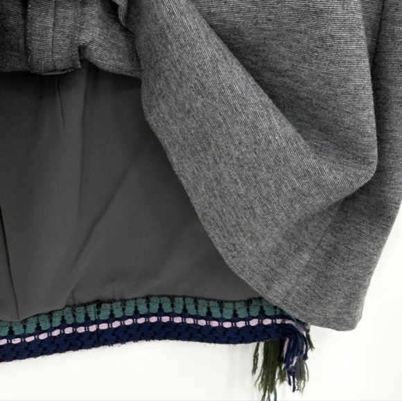 Lela Rose Stripe Fringe Wool Shift Dress XS - Picture 10 of 11